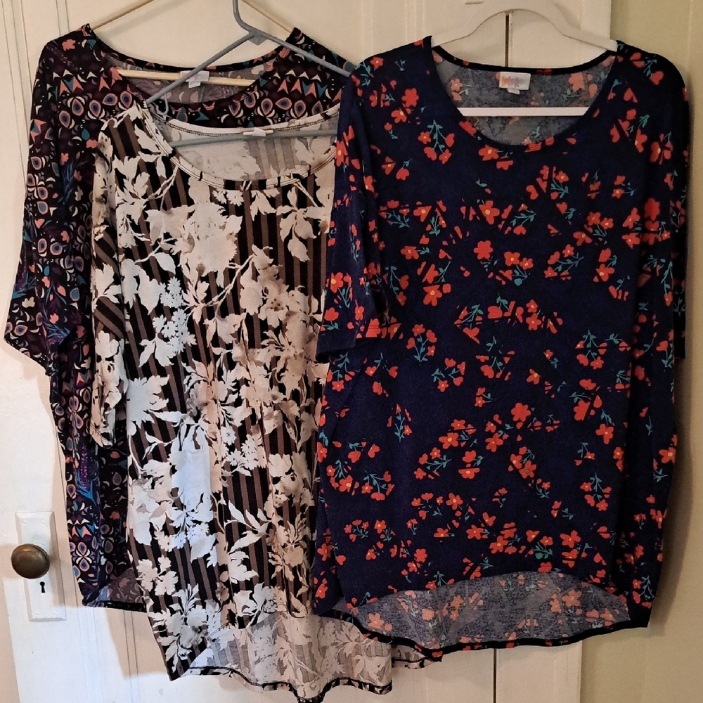 Set Of 3 LulaRoe Irma Tops 2X